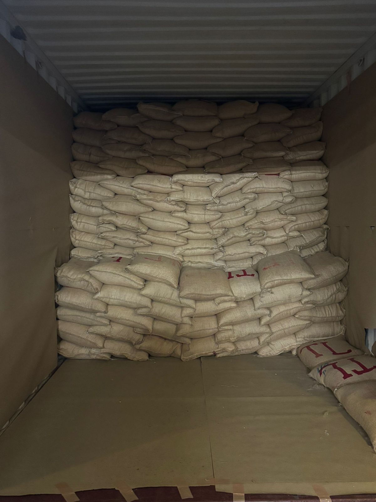 Container stuffing and export loading area