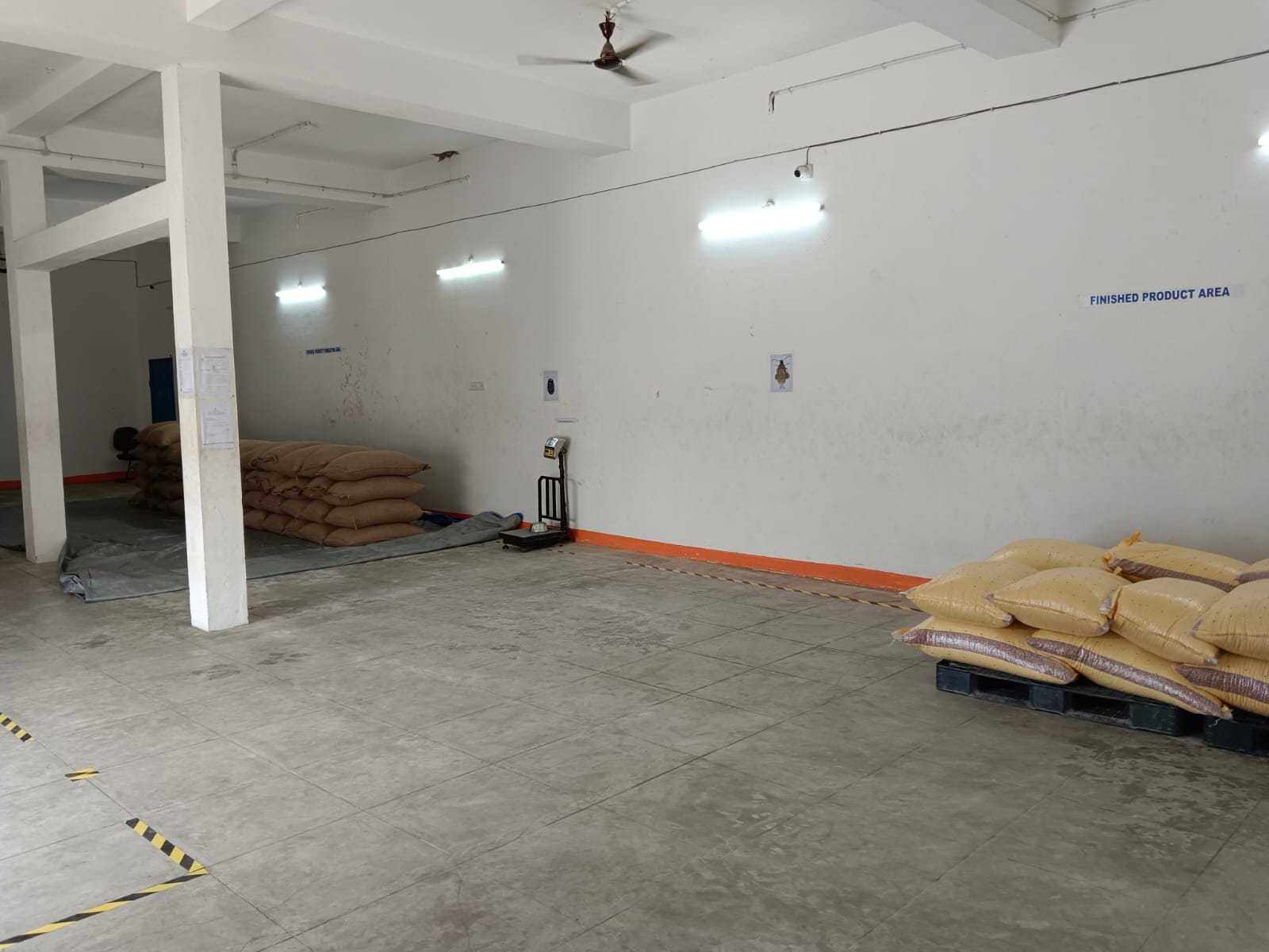 Finished goods storage area